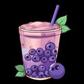 Cartoon friut smoothie illustration vertor