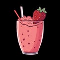 Cartoon friut smoothie illustration vertor