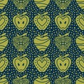 Cartoon fruit seamless lithography apples pattern for wrapping paper and fabrics and linens and kids clothes print