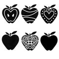 Cartoon fruit set lithography apples for wrapping paper and fabrics and linens and kids clothes print