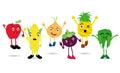 Cartoon Fruits set of funny cartoon fruits Royalty Free Stock Photo