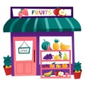 Cartoon Fruits Shop