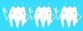 A cartoon fun tooth for the logo of the dental clinic