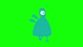 Cartoon funny animation gif character on isolated background. Angel man.