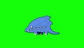 Cartoon funny animation gif character on isolated background. Dinosaur.