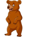 Cartoon funny bear standing