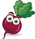 Cartoon funny beets, vector