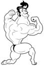 Cartoon funny bodybuilder