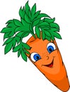 cartoon funny carrots in vector