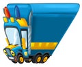 Cartoon funny cartoon police truck isolated illustration