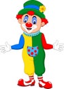 Cartoon funny clown posing