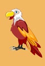 Cartoon funny eagle vector illustration