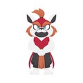 Cartoon funny and fabulous Chinese dragon warrior. Cartoon style