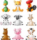 Cartoon funny farm animals