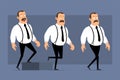 Cartoon funny fat office man character vector set Royalty Free Stock Photo