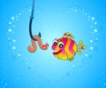 Cartoon funny fish Royalty Free Stock Photo