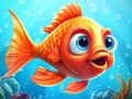 Cartoon funny fish in the sea. Vector illustration for your design Royalty Free Stock Photo