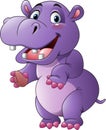 Cartoon funny hippo