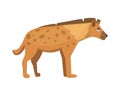 Cartoon funny hyena isolated