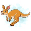 Cartoon funny kangaroo isolated on white background Royalty Free Stock Photo