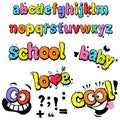 Cartoon funny letters