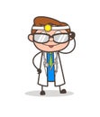 Cartoon Funny Modern Doctor Vector Illustration