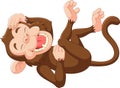 Cartoon funny monkey laughing Royalty Free Stock Photo
