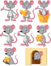 Cartoon funny mouse collection set