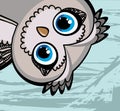 Cartoon funny owl Royalty Free Stock Photo