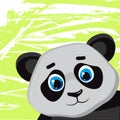 Cartoon funny panda