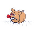 Cartoon funny pig character Royalty Free Stock Photo