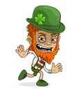 Cartoon funny scary redhead irish leprechaun boy