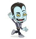 Cartoon funny scary vampire boy character