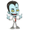 Cartoon funny scary vampire boy character