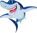 Cartoon funny shark Royalty Free Stock Photo