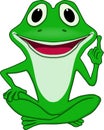 Cartoon of a funny and silly frog. Royalty Free Stock Photo