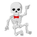 Cartoon funny skeleton dancing