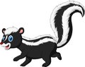 Cartoon funny skunk walk again Royalty Free Stock Photo