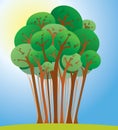 Cartoon Funny tree nature illustration