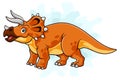 Cartoon funny Triceratops isolated on white background Royalty Free Stock Photo