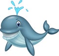 Cartoon funny whale