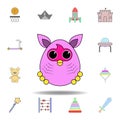 cartoon furby toy colored icon. set of children toys illustration icons. signs, symbols can be used for web, logo, mobile app, UI Royalty Free Stock Photo