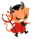 Cartoon fuuny character - happy devil