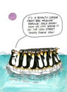 Cartoon gag about penguins Royalty Free Stock Photo