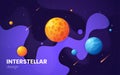 Cartoon galaxy futuristic outer space background, design, artwor