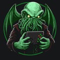 Cartoon Gamer Cthulhu