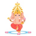 cartoon Ganesha hindu goddess 