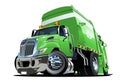 Cartoon Garbage Truck Royalty Free Stock Photo