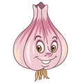 Cartoon garlic clove character