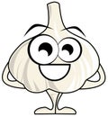 Cartoon Garlic isolated illustration